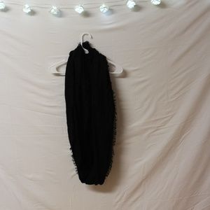 Black Fringe Infinity Scarf